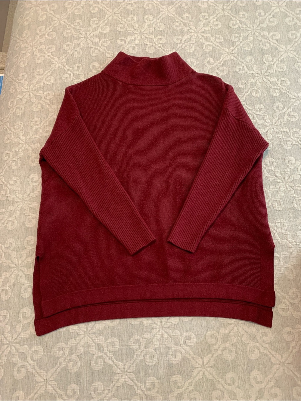 Cranberry Turtleneck Sweater (Size M)